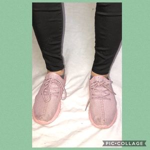pink sneakers
